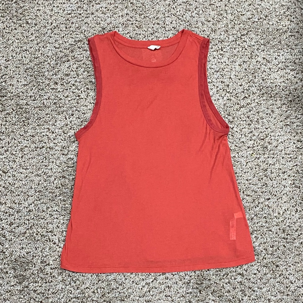 Free People Movement Red Ribbed Tank